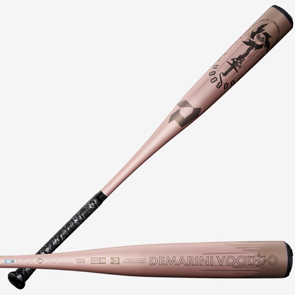 2025 DeMarini Voodoo One Rose Gold (-3) BBCOR baseball bat 31” 28 oz